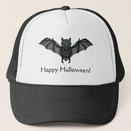 Schattige Cartoon Vleermuis Halloween Illustratie Trucker Pet
