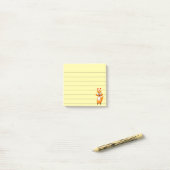 Schattige Cartoon Vos Dier Gelijnd 3x3 Post-it® Notes (Op bureau)