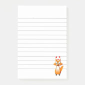 Schattige Cartoon Vos Dier Gelinieerd Post-it® Notes (Voorkant)