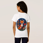 Schattige cartoon vos t-shirt (Achterkant volledig)