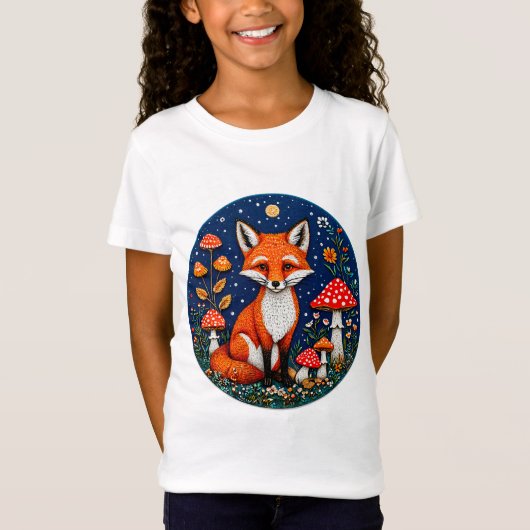 Schattige cartoon vos t-shirt (Voorkant)