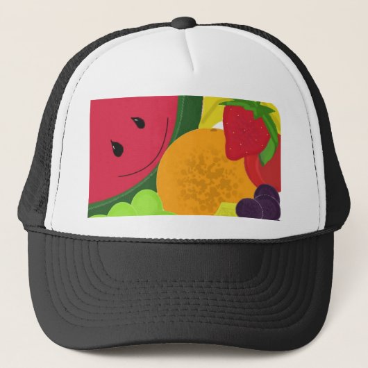 Schattige Cartoon Vruchten Trucker Pet (Voorkant)