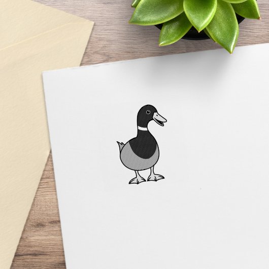 Schattige Cartoon Wilde Eend Rubberstempel