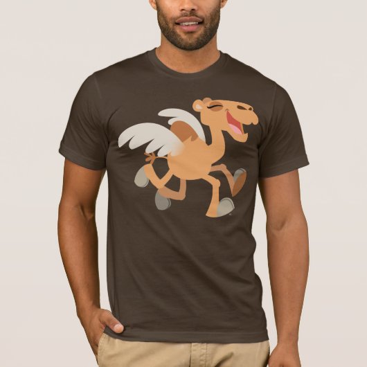 Schattige Cartoon Winged-Camel T-shirt (Voorkant)