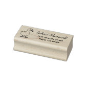 Schattige Cartoon Witte Eend Huisadres Stempel (Stempel)