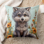 Schattige Cartoon Wolf Kussen (Deken)