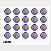 Schattige Cartoon Zeeleeuw Ronde Sticker (Vel)