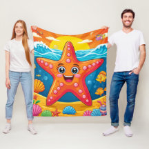 Schattige Cartoon Zeester Smilend Onderwater