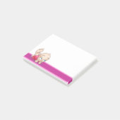 schattige cartoon zegt het post-it® notes (Schuin)