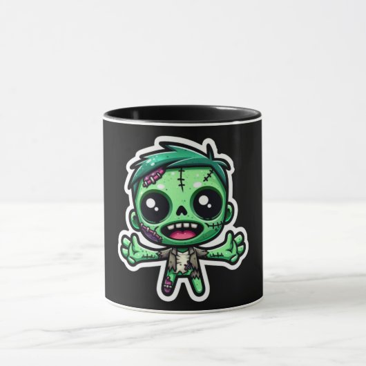 Schattige, cartoon zombie mok (Midden)