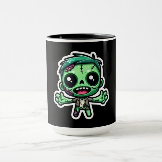 Schattige, cartoon zombie mok (Midden)