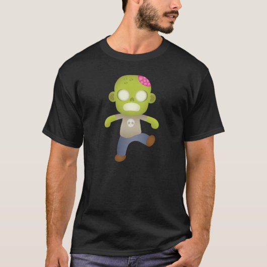 Schattige Cartoon Zombie T-shirt (Voorkant)
