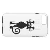 Schattige Cartoon Zwarte Kat Krabbend Case-Mate iPhone Case (Achterkant (Horizontaal))