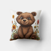 Schattige Cartoonbeer Kussen (Achterkant)