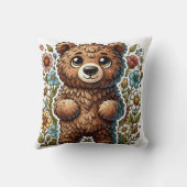 Schattige Cartoonbeer Kussen (Achterkant)