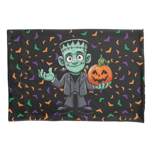 Schattige, cartooneske Frankenstein-monster Kussensloop (Voorkant)