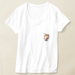 Schattige Cartoonhamster Draait Rond in Bureaustoe T-shirt