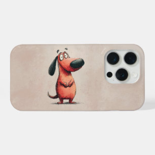 Schattige Cartoonhond Schets Illustratie iPhone 15 Pro Case