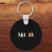 Schattige Cartoonkatten Voor Kattenliefhebbers Gra Sleutelhanger (Voorkant)