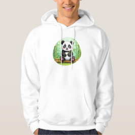 Schattige Cartoonpanda op Bamboevlek Hoodie