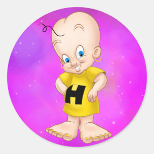 schattige cartoons ronde sticker