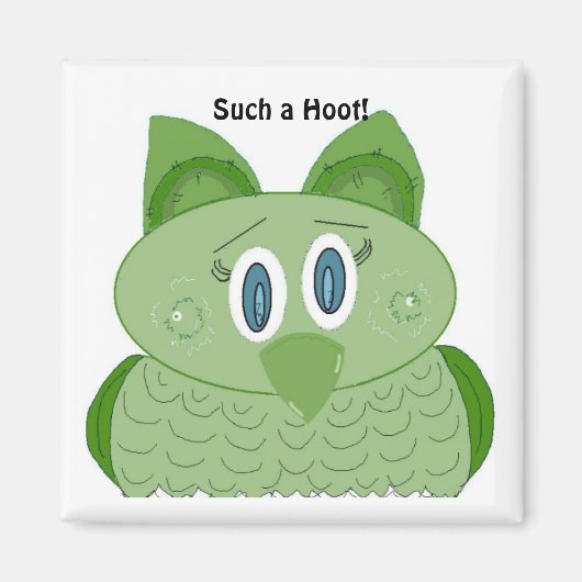 Schattige Cartoonuil Magneet (Voorkant)