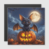 Schattige Cartoonvleermuis op Jack-o'-Lantern (Voorkant / Achterkant)