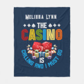 schattige Casino-liefhebbers voegen naam toe Fleece Deken (Voorkant)