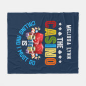 schattige Casino-liefhebbers voegen naam toe Fleece Deken (Voorkant (Horizontaal))