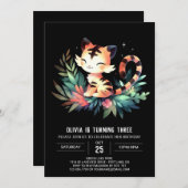 Schattige Castle Tiger Verjaardag Kaart (Voorkant / Achterkant)