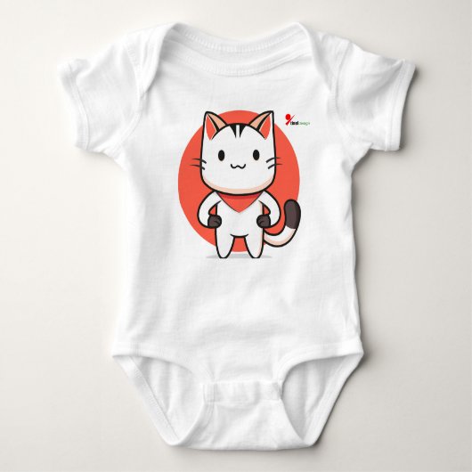 Schattige Cat Baby Bodysuit - Schattigee Kitten De (Voorkant)