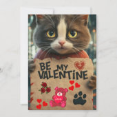 Schattige Cat Be My Valentijn Kaart (Voorkant)