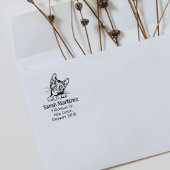 Schattige Cat Bengal-retouradres Rubberstempel