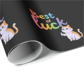 Schattige Cat Best of Luck: Spread Fun en Feline G Cadeaupapier (Rol Hoek)