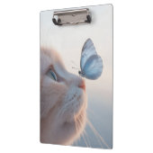 Schattige Cat & Blue Butterfly Spiral Notitieboek Klembord (Links)