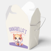 Schattige Cat Boba Verjaardagsfeest Bedankdoosjes (Geopend)