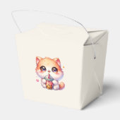Schattige Cat Boba Verjaardagsfeest Bedankdoosjes (Achterkant)