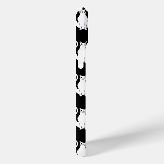 Schattige Cat Cartoon Pattern Hand Drawn Black Case-Mate iPhone Case (Achterkant / Rechts)