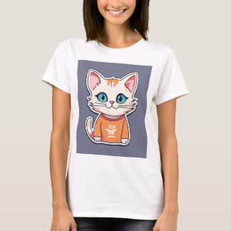 "Schattige Cat Cheerful Friendly T-Shirt – Perfect