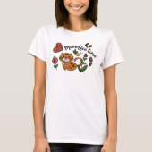 Schattige Cat Coffee Lover T-shirt (Voorkant)