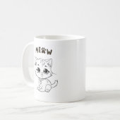Schattige Cat Coffee Mok ontwerp (Voorkant links)