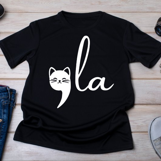 Schattige Cat Comma La Minimalist T-shirt