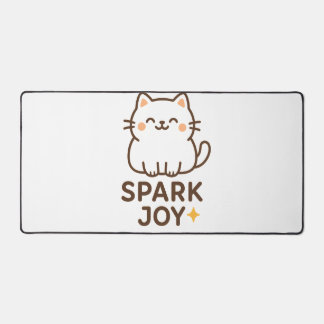"Schattige Cat Desk Mat – Spark Joy Cozy Aesthetic