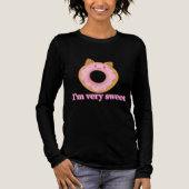 Schattige Cat Donut Gezichtsontwerp Tri-Blend Shirt (Voorkant)