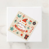 Schattige Cat Enjoy Christmas seizoen Bedankjes Labels (In situ)