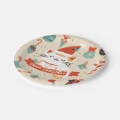 Schattige Cat Enjoy Christmas seizoen Papieren Bordje (Gekanteld)