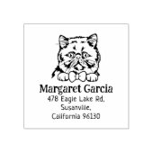 Schattige Cat Exotic-retouradres Rubberstempel (Afrduk)