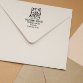 Schattige Cat Exotic-retouradres Rubberstempel