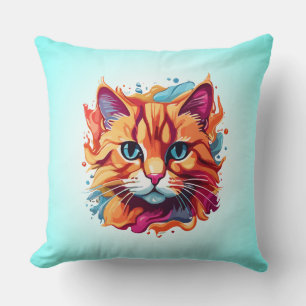 Schattige Cat Face Digital Art Design-87002 Kussen