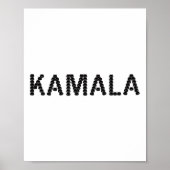 Schattige Cat Face Kamala Letter Grappig Ontwerp Poster (Voorkant)